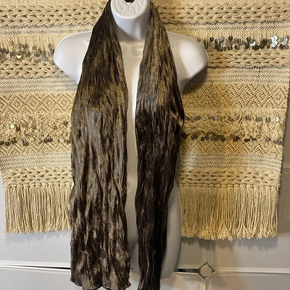 3 for $20! Warm Olive Green Crushed Velvety Scarf - Picture 2 of 4